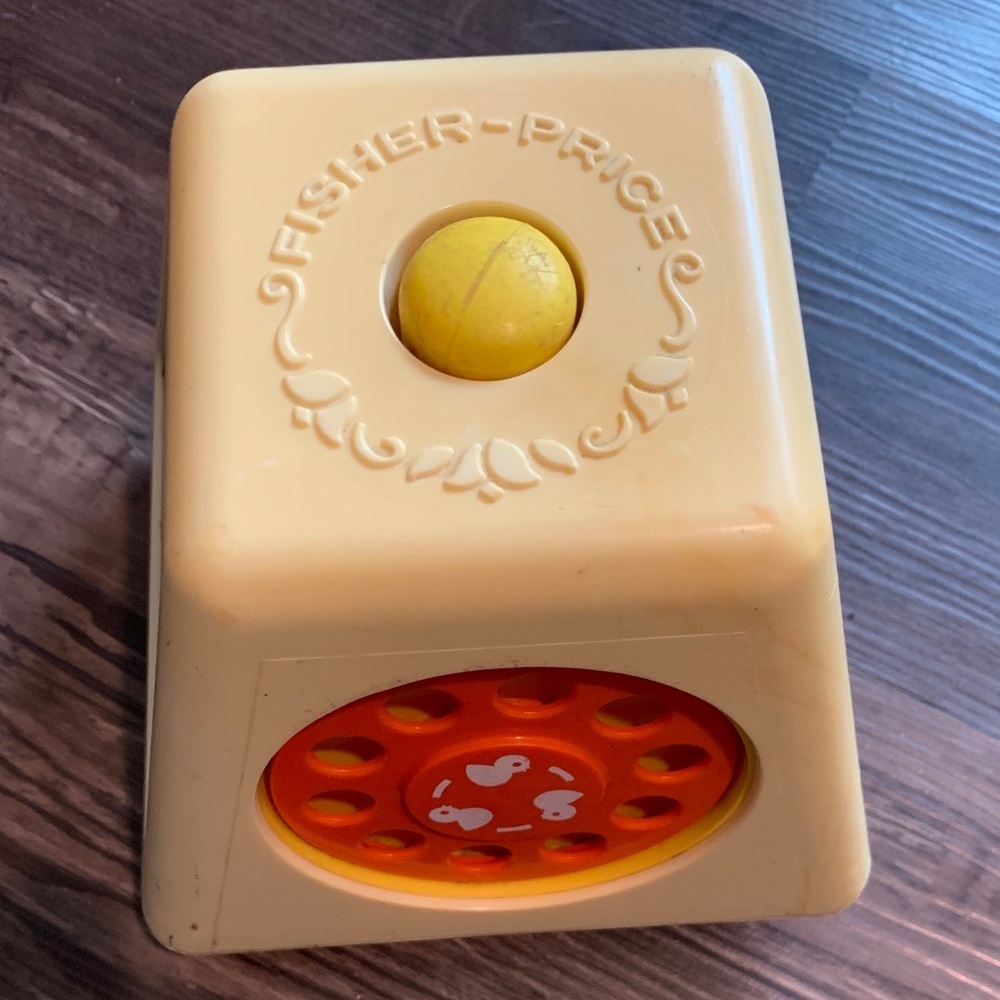 Fisher Price Quaker Oats Turn and Learn #156 Vintage Busy Box Infant Toy 1978